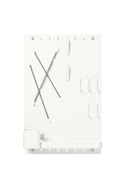 SKADIS SKÅDIS pegboard assortment, white, 36 x 56 cm