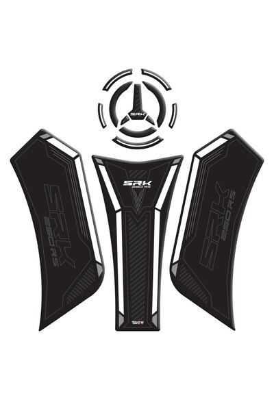 Redline Grafik Redlinegrafik RKS SRK 250 RS Siyah Beyaz Tank Pad