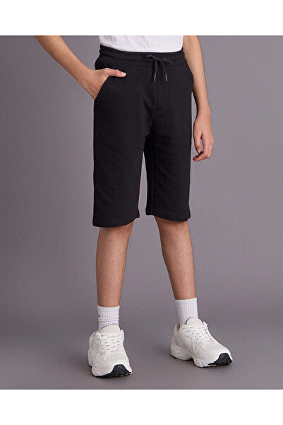 REDTAG Senior Boys Black Grey 2 Piece Active Shorts