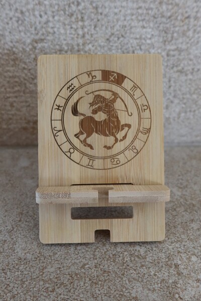 OrnamentArt Suport telefon "Sagetator", bambus
