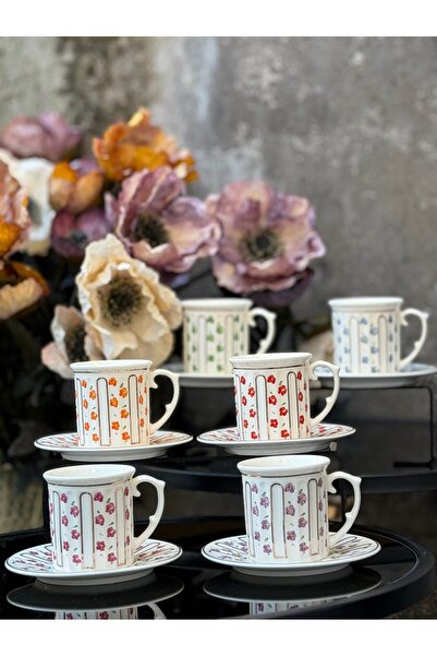 Ulus Home 6-Person Porcelain Urban Coffee Cup Set