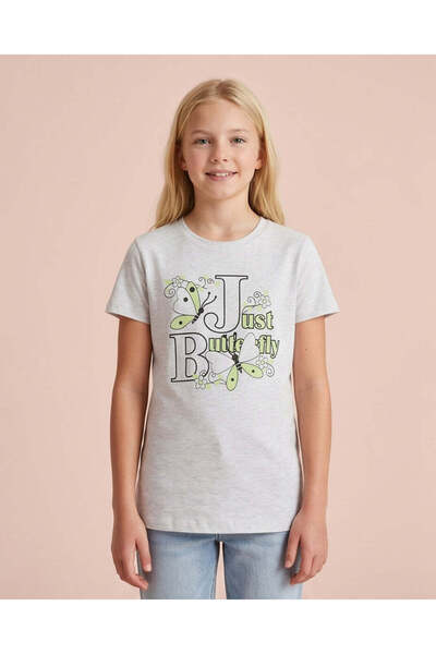 REDTAG Girls Senior White Basic T-Shirt