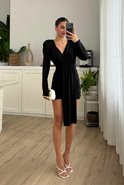 FMN Collection Comfortable Stylish Drawstring Draped Drapey Fabric Mini Skirt...
