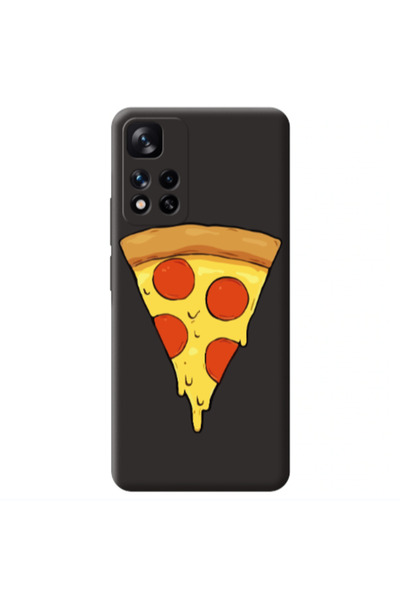 Other Xiaomi Redmi Note 11 Pro 5G Pizza Slice Black Colored Silicone TPU Θήκη