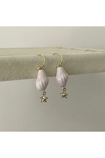 Pater Paulie Sea Shell and Star Charm Dangle Earrings