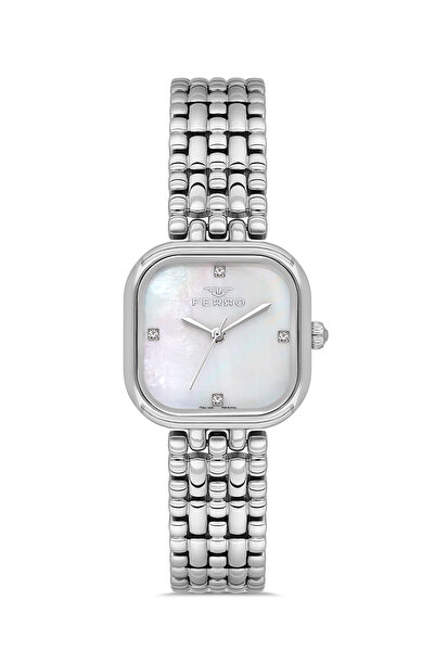 FERRO Silver Steel Cord Women's Wristwatch Fl40178A-A 3 Atm Water Resistant 2...