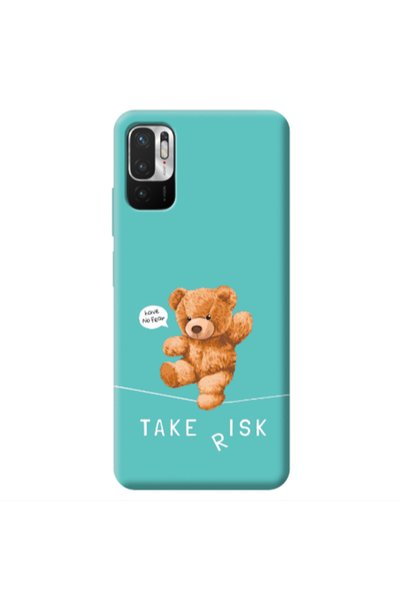 Other Xiaomi Redmi Note 10 Pro 5G Take risk Turquoise Colored Silicone TPU Θήκη