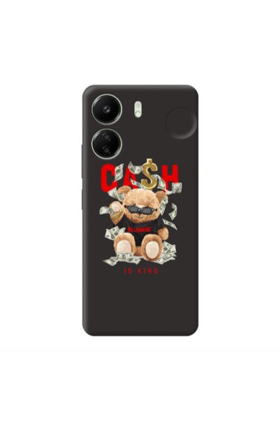 Other Xiaomi Redmi 13C Cash is king Black Colored Silicone TPU Θήκη