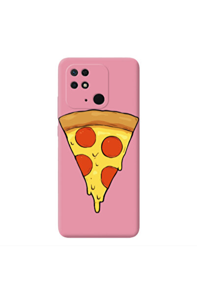 Other Xiaomi Redmi 10C Pizza Slice Pink Colored Silicone TPU Θήκη