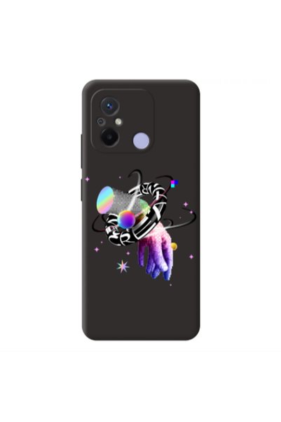 Other Xiaomi Redmi 12C Y2k Black Colored Silicone TPU Θήκη