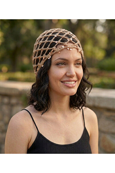 destini Sequin Mesh Beanie Sequin Beanie