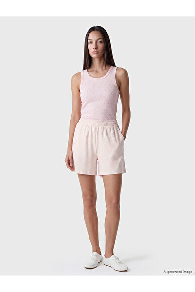 LC Waikiki Pink Stone Soft Touch Women's Shorts