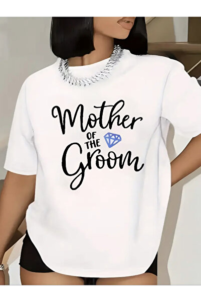 1001 Line Chic And Fashionable Short Sleeve T-Shirt Mothers of The Groom for ...