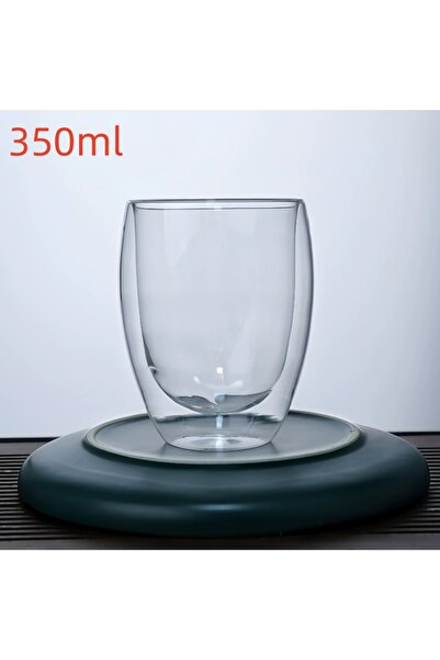 Choice6 80-450ml 350ml No handle 1pc Double Wall Insulated Glass Cup 80/150/2...