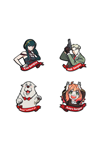 Choice 4pcs Spy Brooch 4/8pcs Spy Family Cartoon Brooch Cute Dog Anime Figure...