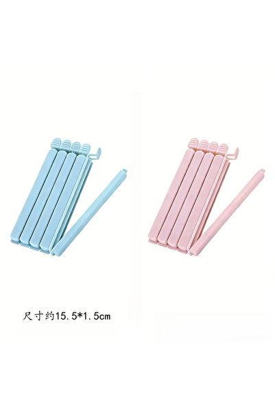 Choice4 Blue Pink 15.5cm 5 Food Snacks Sealing Clips 12/15.5 cm Portable Kitc...