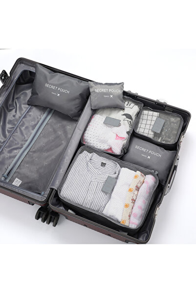 Choice5 Gray 6Pcs/Set Large Capacity Waterproof Travel Storage Bag Set with Z...