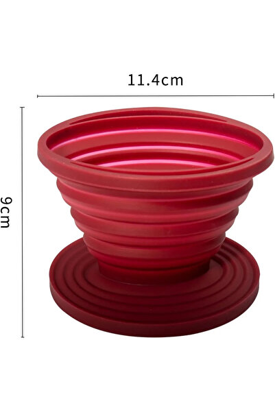 Choice1 Red Collapsible Coffee Filter Coffee Maker Reusable Portable Camping ...