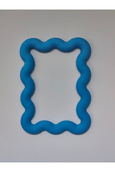 Choice4 Blue A wavy mini magnetic photo frame, colorful fridge magnet, suitab...