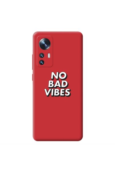 Other Xiaomi Mi 12 No bad vibes Red Colored Silicone TPU Θήκη