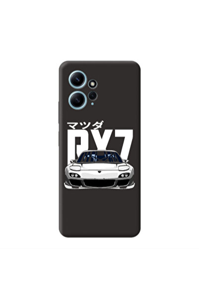 Other Xiaomi Redmi Note 12 4G Car Rx7 Black Colored Silicone TPU Θήκη