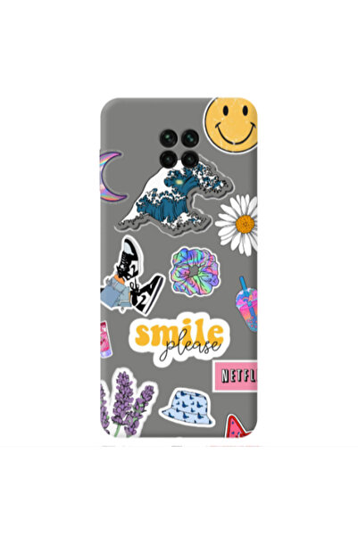 Other Xiaomi Redmi Note 9 Pro Smile Moon Grey Colored Silicone TPU Θήκη