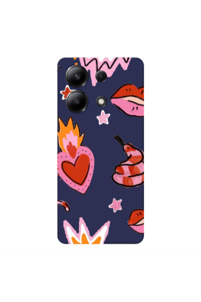 Other Xiaomi Redmi Note 13 4G Snake heart Dark blue Colored Silicone TPU Θήκη