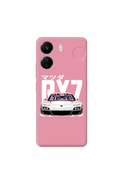 Other Xiaomi Redmi 13C Car Rx7 Pink Colored Silicone TPU Θήκη
