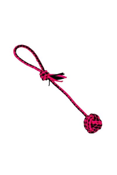 Tradesor Παιχνίδι σκύλου σχοινί με μπάλα - 38cm - 12pcs - 550526