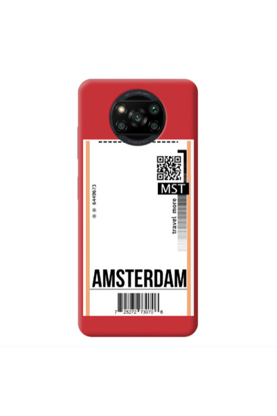 Other Xiaomi Poco X3 /X3 Pro Amsterdam Travel More Red Colored Silicone TPU Θήκη