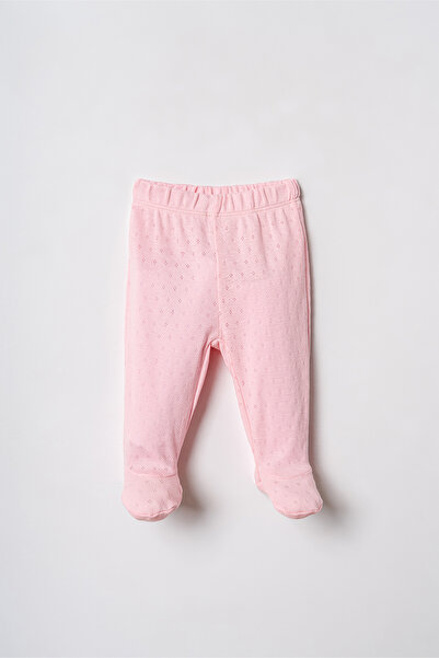 Mini Cotton بنطلون جاكار مثقوب للأطفال مصنوع من القطن بنسبة 100%