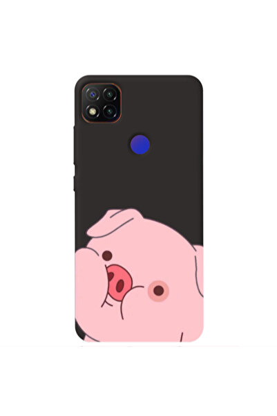 Other Xiaomi Redmi 9c Piggy 2 Black Colored Silicone TPU Θήκη