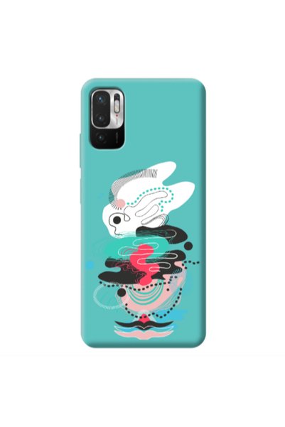 Other Xiaomi Redmi Note 10 Pro 5G Abstract 50 Turquoise Colored Silicone TPU ...