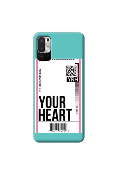 Other Xiaomi Redmi Note 10 Pro 5G Your Heart YRH Turquoise Colored Silicone T...