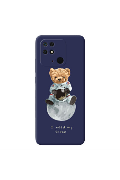 Other Xiaomi Redmi 10C Bear in space Dark blue Colored Silicone TPU Θήκη
