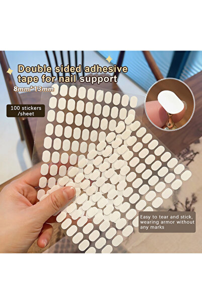 Choice onesize NEW 100Pcs White Ellipse Manicure Support Double-sided Adhesiv...