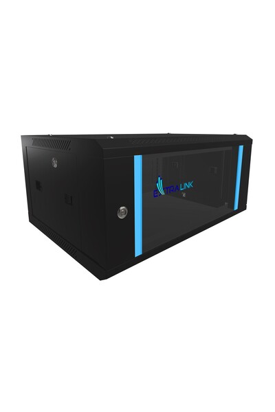 Extralink 4U 600x450 Negru |   Dulap rack |   montat pe perete