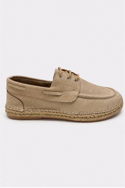 Suren bysrnshoes Rio Bağcıklı Hakiki Deri Erkek Espadril Ayakkabı