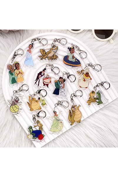 Choice10 5 cm 14 1/13Pcs Disney The Princess and the Frog Acrylic Keychain Ba...