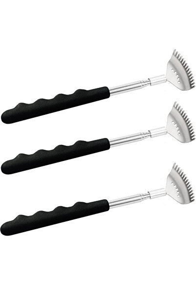 Choice1 DUTRIEUX 3pcs Extendable Back Scratcher the head has 15 rakes, Stainl...