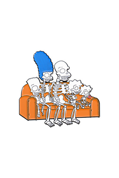 Choice1 QHXZ2453 Animated Sitcom Punk Skull Brooch Enamel Pins Funny Cartoon ...