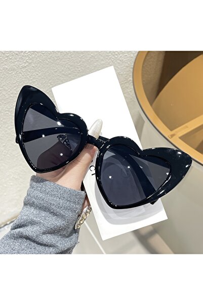 choice2 Black Cycling Heart Sunglasses Women Vintage Red Hearts Shaped Sungla...