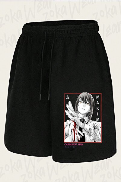 ZOKAWEAR Unisex Chainsaw Man Makima Σορτς με στάμπα σχεδίου