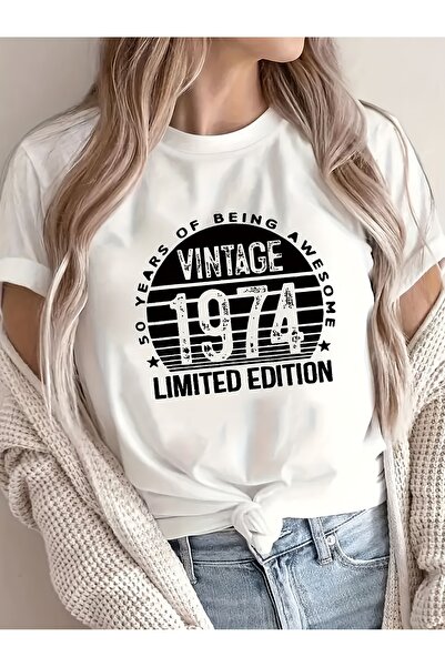 NOURAM تي شيرت نسائي بتصميم جرافيك إصدار محدود 1974 - تصميم كلاسيكي بمناسبة ا...
