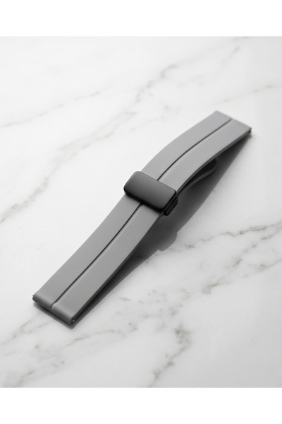 OEM Silicone watch Belt with magnetic closure, gray, 22mm