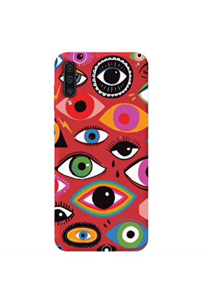 Other Samsung A70 Colorful eyes Red Colored Silicone TPU Θήκη
