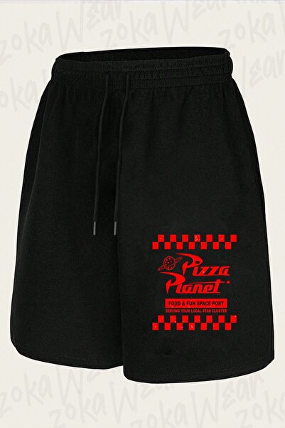 ZOKAWEAR Unisex Pizza Planet Lts Design Printed Shorts