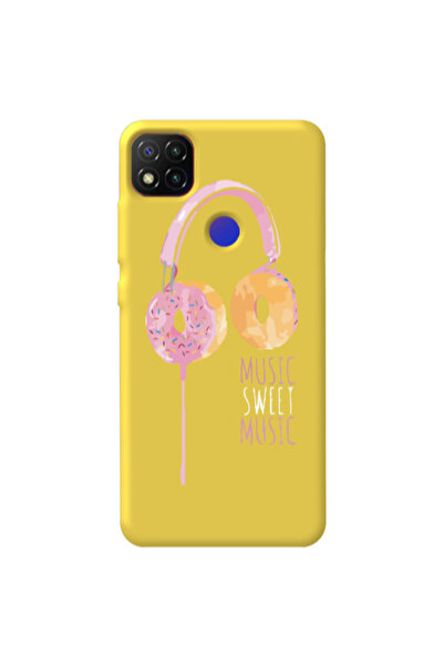 Other Xiaomi Redmi 9c Donut earphone Yellow Colored Silicone TPU Θήκη