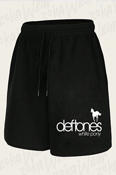 ZOKAWEAR Unisex Deftones White Pony Design Printed Shorts