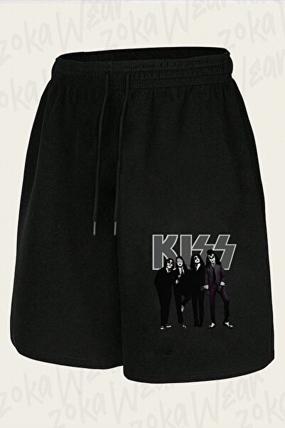 ZOKAWEAR Unisex Kiss the Band Design Printed Shorts